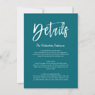 Carte de détails   Script Turquoise