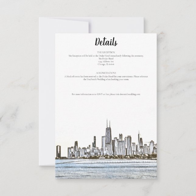 Carte de détails Skyline de Chicago (Devant)