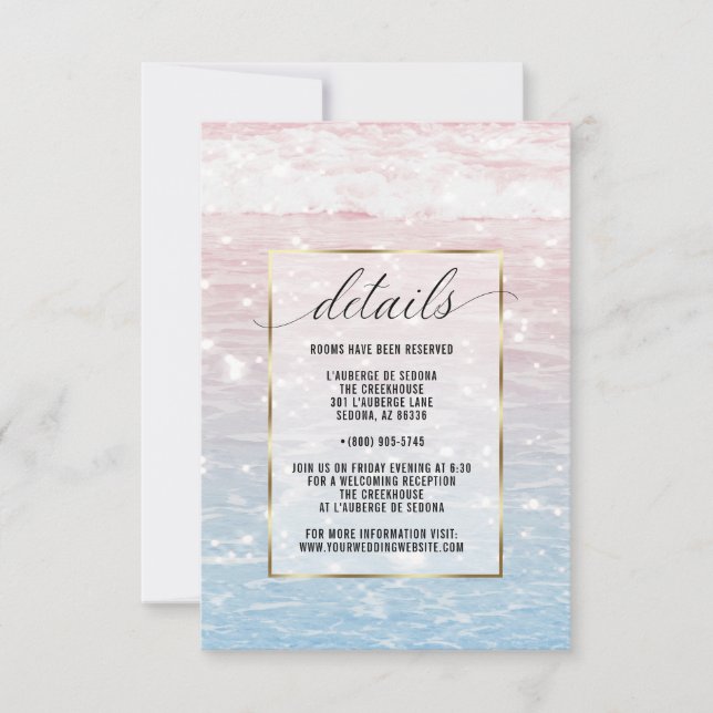 Carte de détails sur les eaux océaniques roses cha (Devant)
