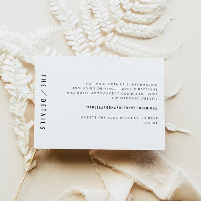 Carte de détails ZARA Modern Minimalist Sans Serif (Créateur téléchargé)