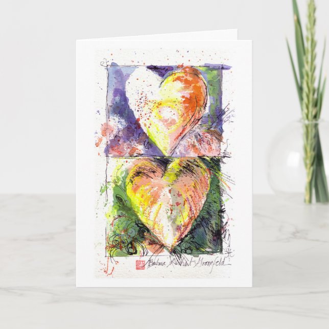 Carte de deux coeurs (Devant)