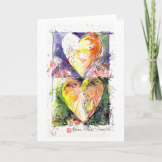 Carte de deux coeurs