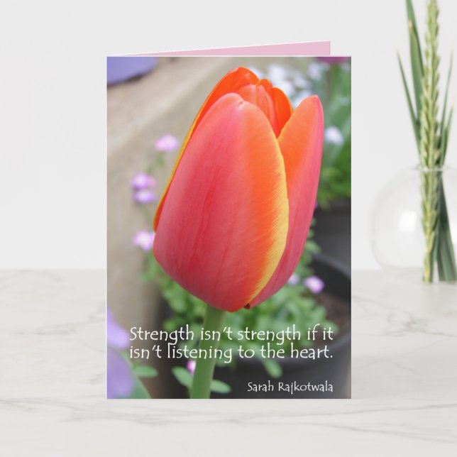 Carte de devis de résistance aux fleurs de tulipes (Devant)