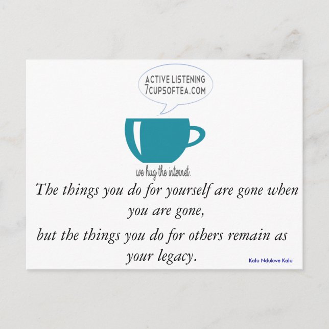 Carte de devis Inspiration | 7 Tasses De Thé (#2) (Devant)