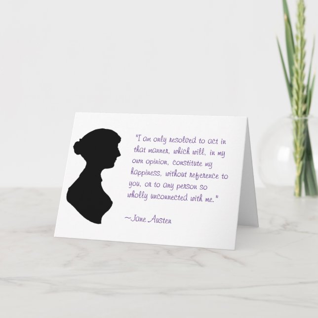 Carte de devis Jane Austen (Devant)