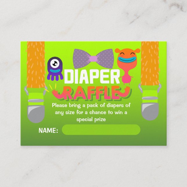 CARTE DE DIAPER RAFLE Ils ont créé un monstre (Devant)