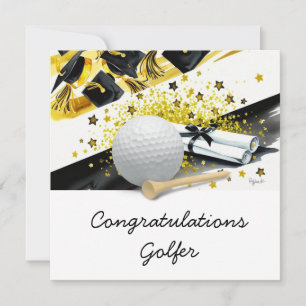 Carte de diplôme de golf - Félicitations Diplômé