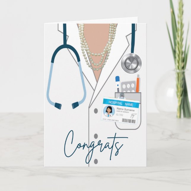 carte de diplôme de médecine féminine (Devant)