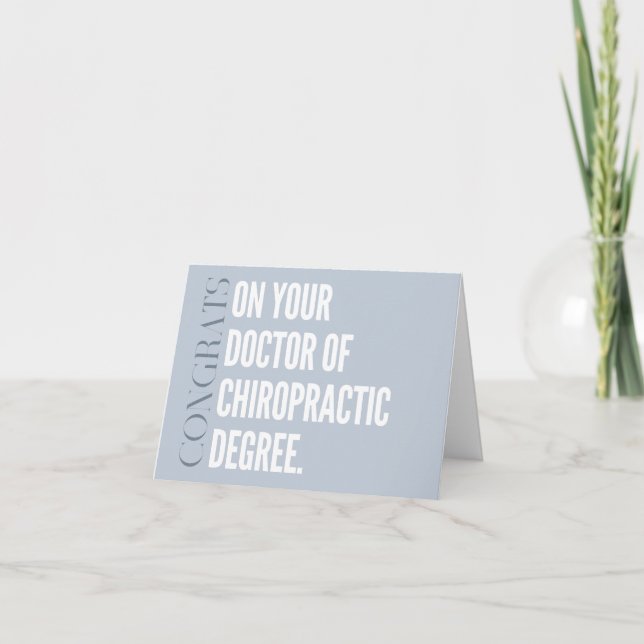 Carte de diplôme en chiropratique, chiropraticien (Devant)