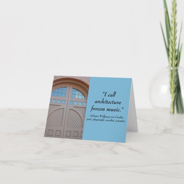 Carte de diplôme Geothe Quote Architecture (Devant)