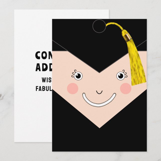 Carte de diplôme personnalisée (Devant / Derrière)