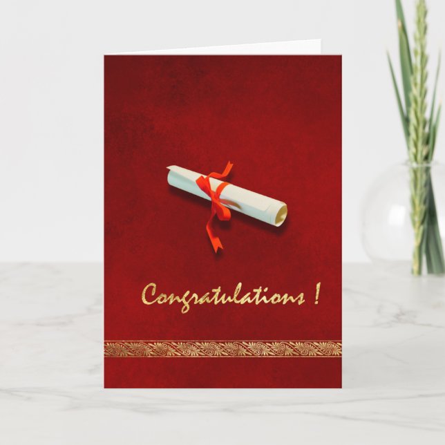 Carte de diplôme rouge (Devant)