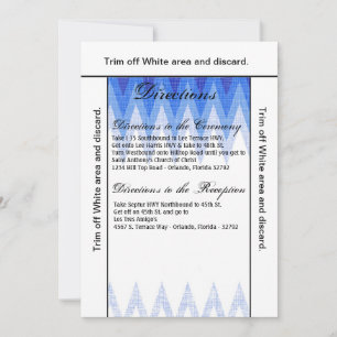 Carte de direction 3,5x6 Ombre Chevron Blue