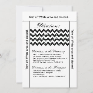Carte de direction 3.5x6 Parties scintillant noire