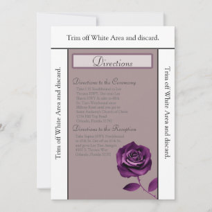 Carte de direction 3.5x6 Rose violet