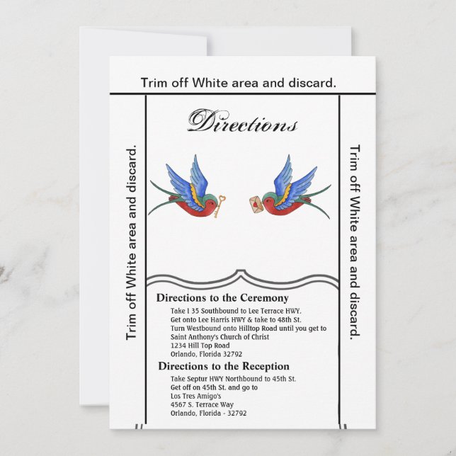 Carte de direction 3.5x6 Spar de tatouage traditio (Devant)