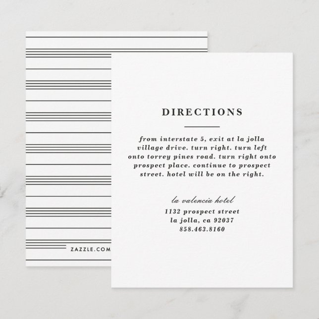 Carte de direction de noeud illustrée - Noir (Devant / Derrière)