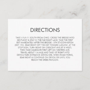 Carte de direction Mariage Tangram Heart