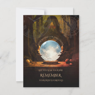 Carte de directions Halloween Voyante