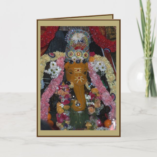 Carte de Diwali de photo de Ganesh - portrait (Devant)