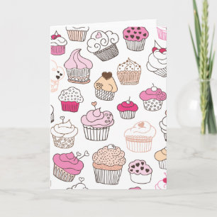 Carte de doodé doux cupcake