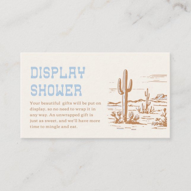 Carte de douche à affichage occidental (Devant)