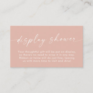 Carte de douche Boho Display   Rose pâle minimalis