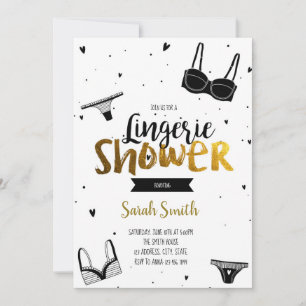 Carte de douche en lingerie noire