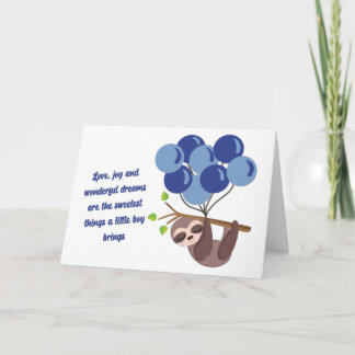 Carte de douche pour bébé garçon
