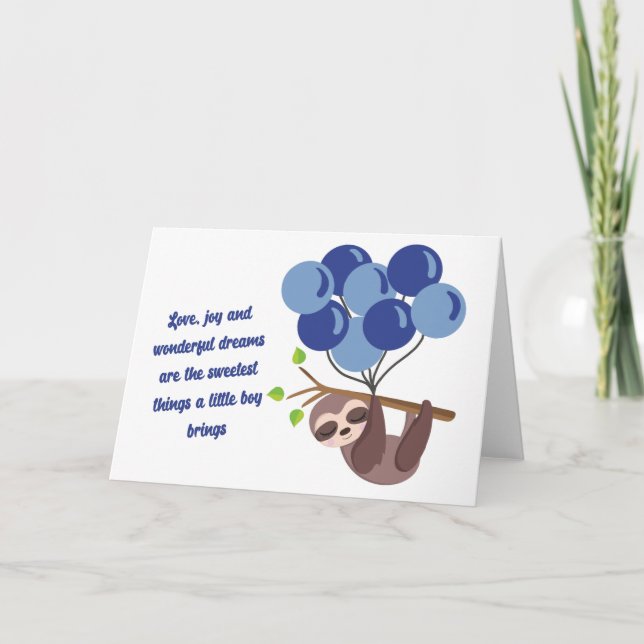 Carte de douche pour bébé garçon (Devant)