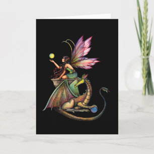 Carte de dragon fée gothique par Molly Harrison