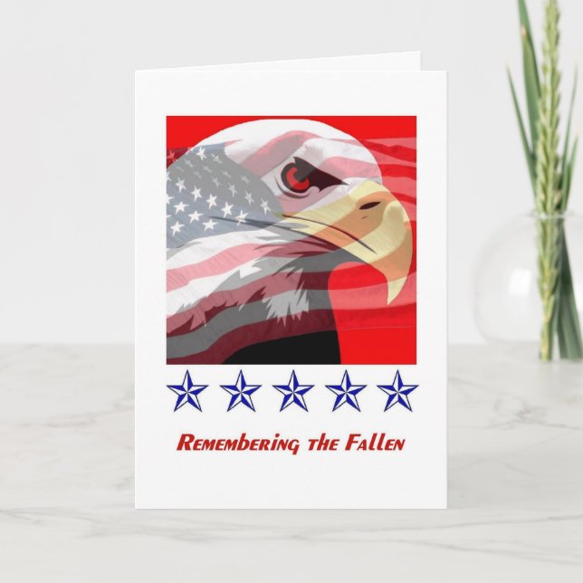 Carte de drapeau américain d'Eagle chauve de Jour (Devant)