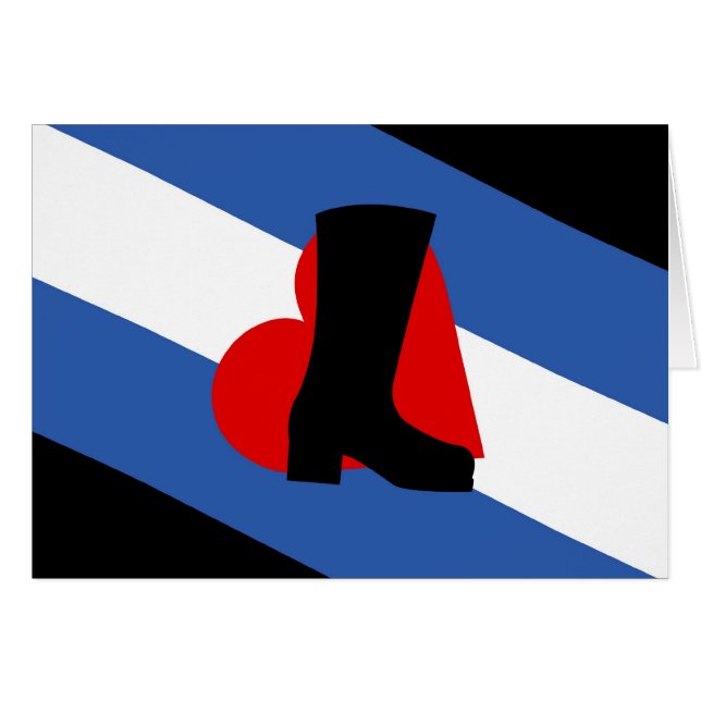 Carte de drapeau de cireur de chaussures (Devant Horizontal)