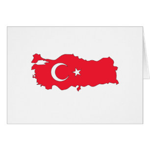 Carte de drapeau de la Turquie