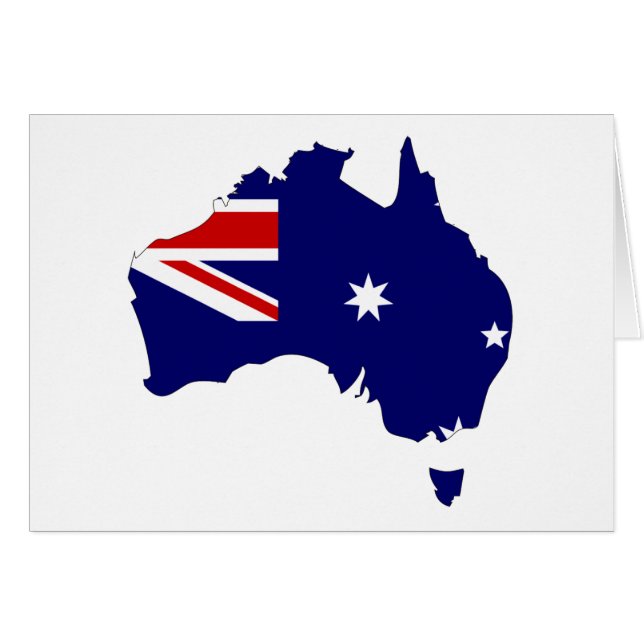 Carte de drapeau de l'Australie (Devant horizontal)