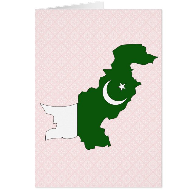 Carte de drapeau du Pakistan normale (Devant)