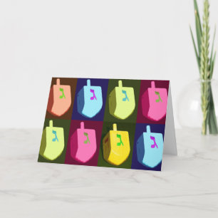 Carte de Dreidels Hanoukka