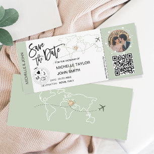 Carte de embarquement pour sauvegarde de date Simp
