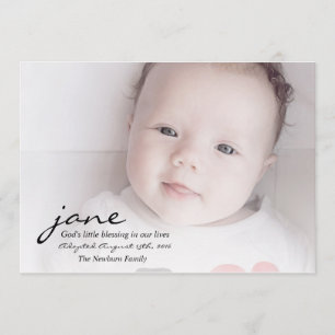 Carte de Faire-part d'adoption de Dieu