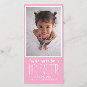 Carte de faire-part d'arrivée de bébé de grande