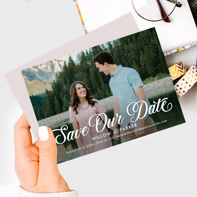 Carte de Faire-Part de Date Enregistrable à Script (Créateur téléchargé)