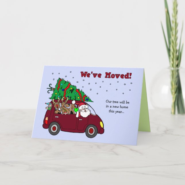 Carte de Faire-part de déménagement de Noël (Devant)