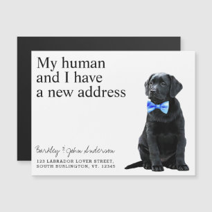 Carte de Faire-part de déplacement de chien Black 