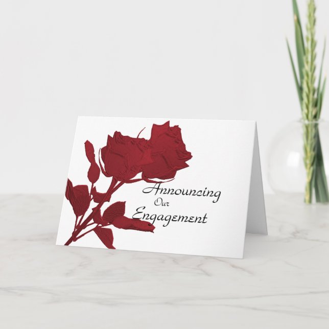 Carte de Faire-Part de Fiançailles Modèle (Devant)