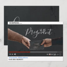 Carte de faire-part de grossesse à thème YouTube