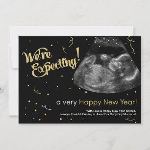 Carte de faire-part de grossesse de bonne année