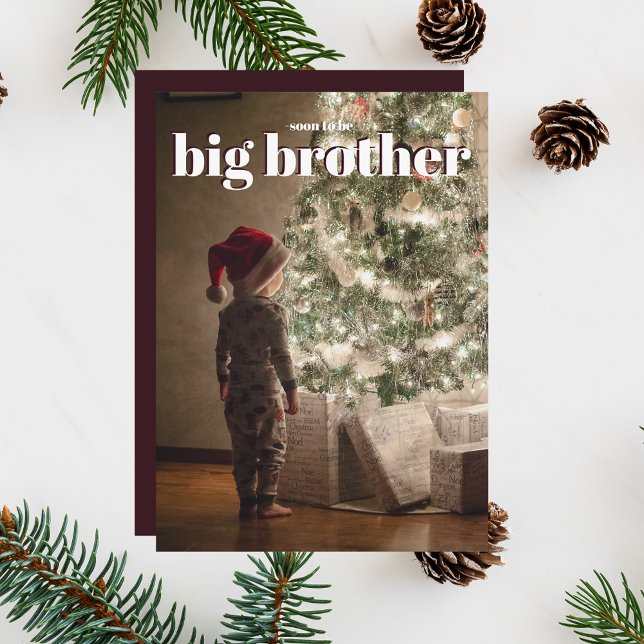 Carte de Faire-part de grossesse de Noël Big Broth (Créateur téléchargé)