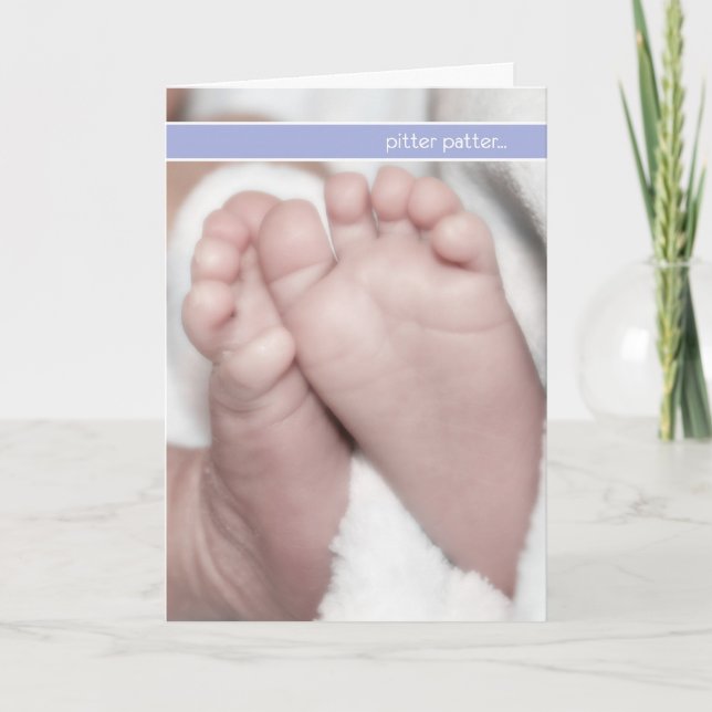 carte de faire-part de grossesse de pattes de pitt (Devant)