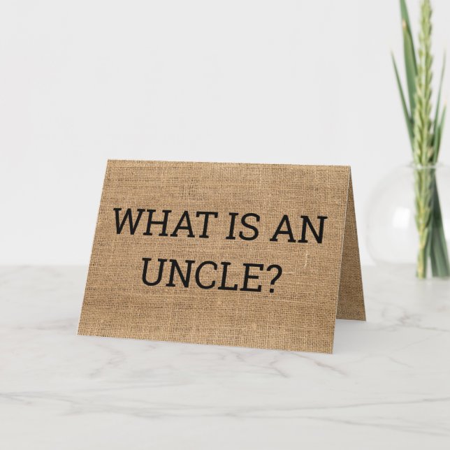 Carte de Faire-part de grossesse oncle pour frère (Devant)