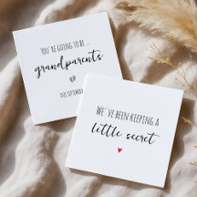 Carte de Faire-part de grossesse simple pour grand